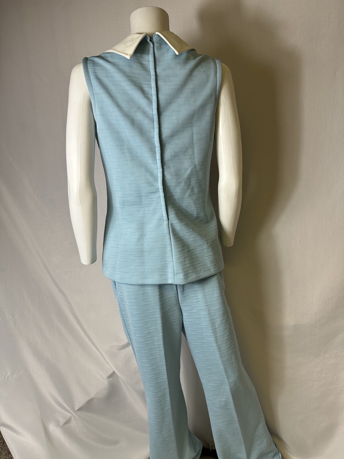 Vintage Baby Blue Pant Suit Size 14 eBay