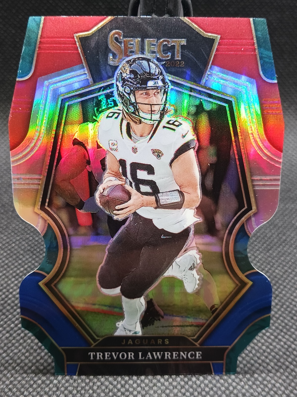 2022 Select Premier Red/Blue Die-Cut - Trevor Lawrence #145 Jacksonville Jaguars