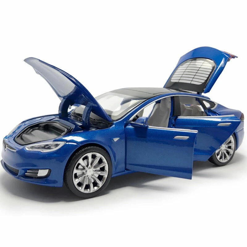 1:32 Tesla Model S 100D Model Car Diecast Toy Cars Boys Toys for Kids Gifts - Image 4 of 4