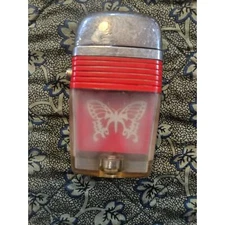 Vintage Working Scripto VU Lighter Butterfly