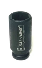 26MM x 1/2" Dr Deep Impact Socket 6-Point, Made of CR-MO and Taiwan, BSSM426