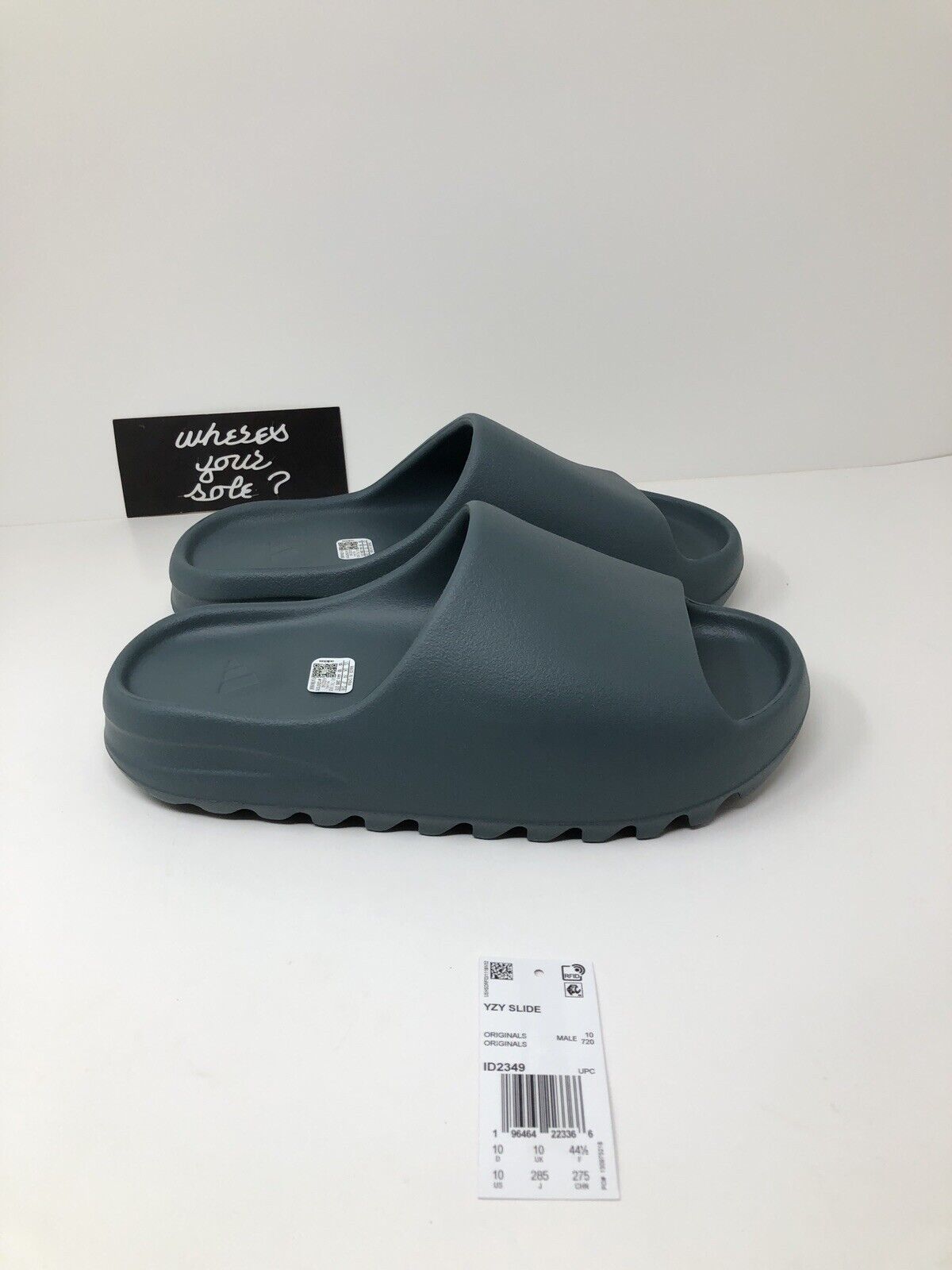 Adidas Yeezy Slide Slate Marine Gray Grey size 10 NEW DS ID2349 | eBay