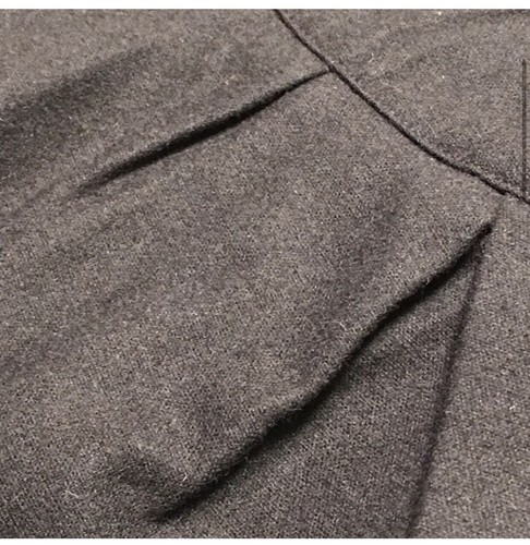 Falda Anthropologie Tullette Negra Mezcla Lana Talla S Plisada Sólida Sobre la Rodilla - Imagen 3 de 8