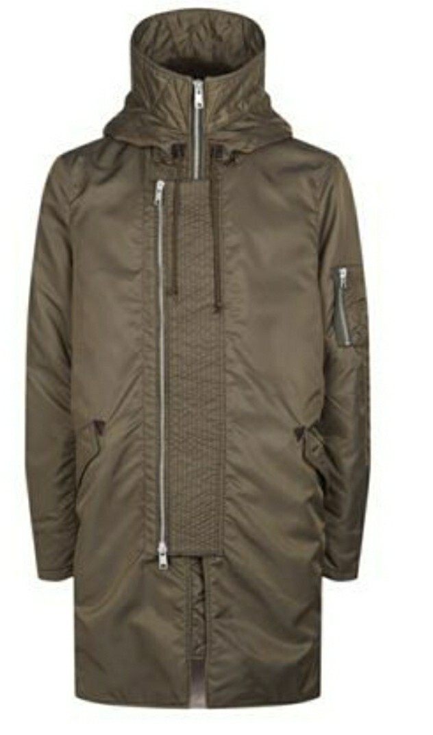 all saints oversize Khaki Parka Xs