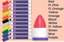 SOLID PAINT WINDSHIELD MARKERS GREASE PENS POINTED TIP 1/2" 1 PER PACK DEALER