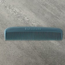 Vintage Blue Hair Comb 5 Inch Unbreakable 1970s Pocket Travel Hard Plastic Comb
