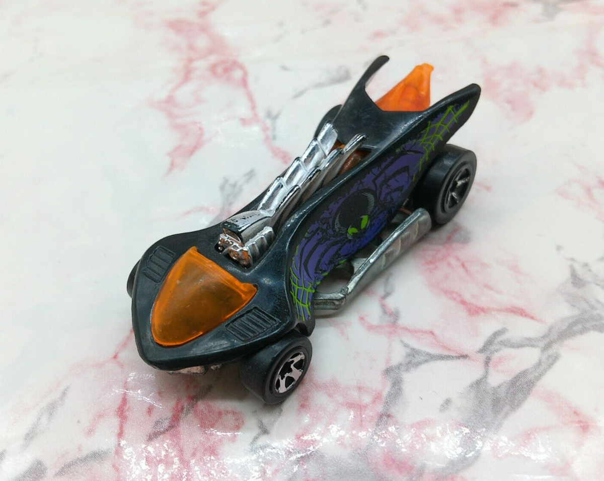 Turbo Flame Hot Wheels 2001 Spider Slam Playset Black Diecast Car Loose