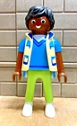 Playmobil character black man modern jeans t-shirt 10B CUSTOM RARE VINTAGE