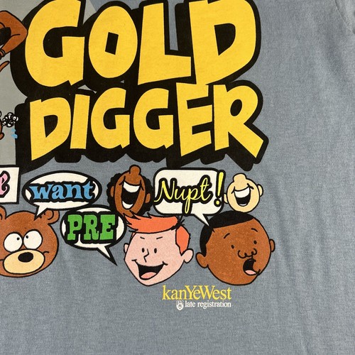 KANYE WEST Late Registration Gold Digger 2005 Original T-shirt Tour Yeezy Small - Picture 4 of 11