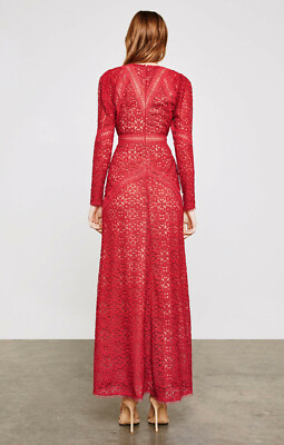 Sale bcbgmaxazria lace long sleeve maternity dress Hot Sale NWT BCBG MAX  AZRIA 528 RED MOSAIC CROCHETED LACE DEEP PLUNGE MAXI DRESS SZ XXS eBay |  penteagle.org