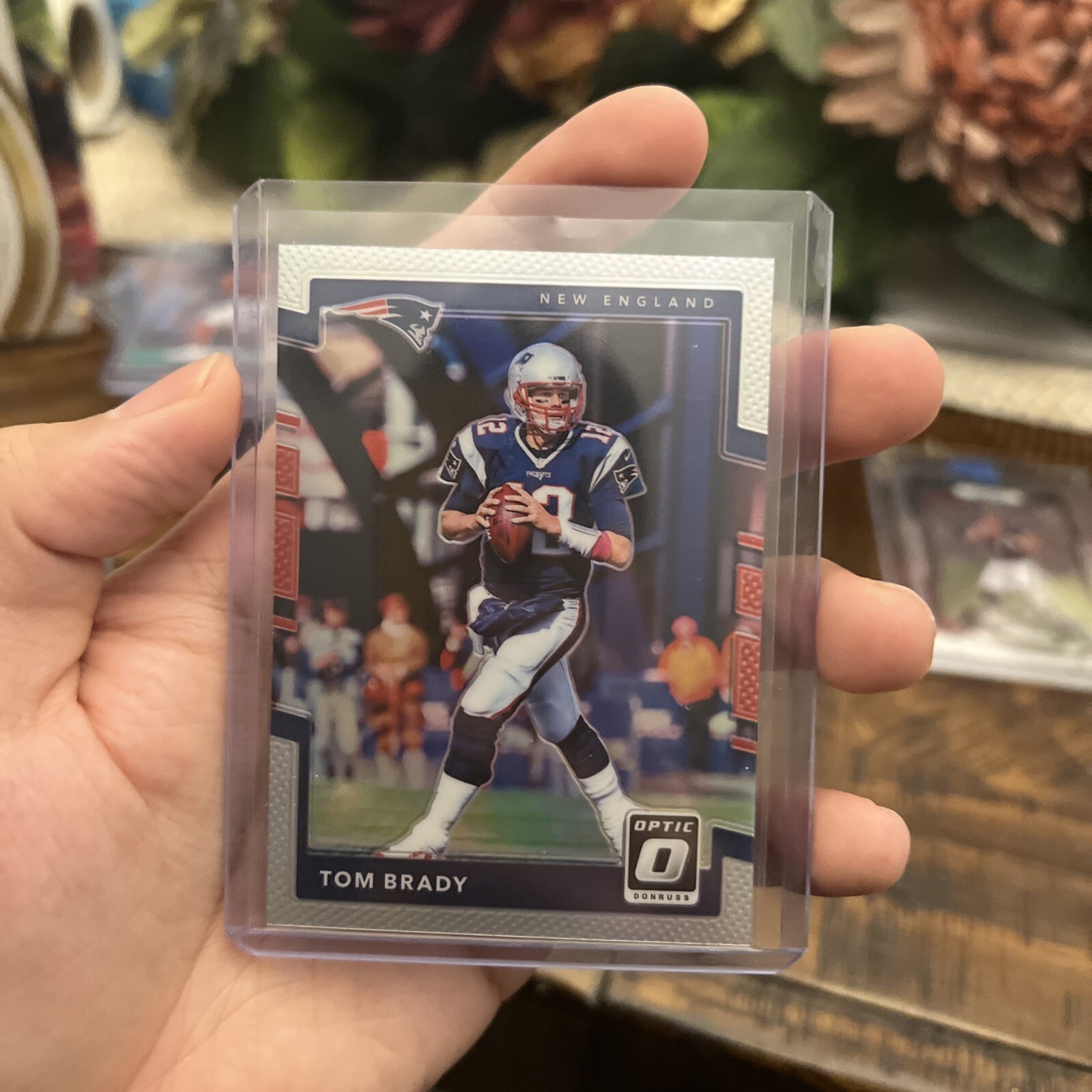 TOM BRADY 2017 PANINI DONRUSS OPTIC PRIZM SILVER HOLO #1 NE PATRIOTS - GOAT!