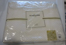 Williams Sonoma Home diamond matelasse euro quilted sham white New w tag