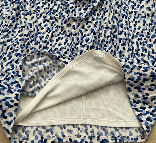 Ralph Lauren Ruched Blue White Jersey Work Social Sleeveless Stretchy Dress 10 - Picture 7 of 9