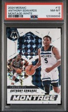 2024-25 Panini Mosaic - Montage Anthony Edwards #12 White Mosaic Prizm /25