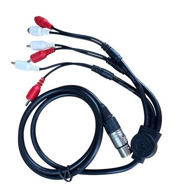 NI Traktor Scratch Multicore Cable Mixer Segment RCA to 7-Pin XLR DJ DVS Vinyl