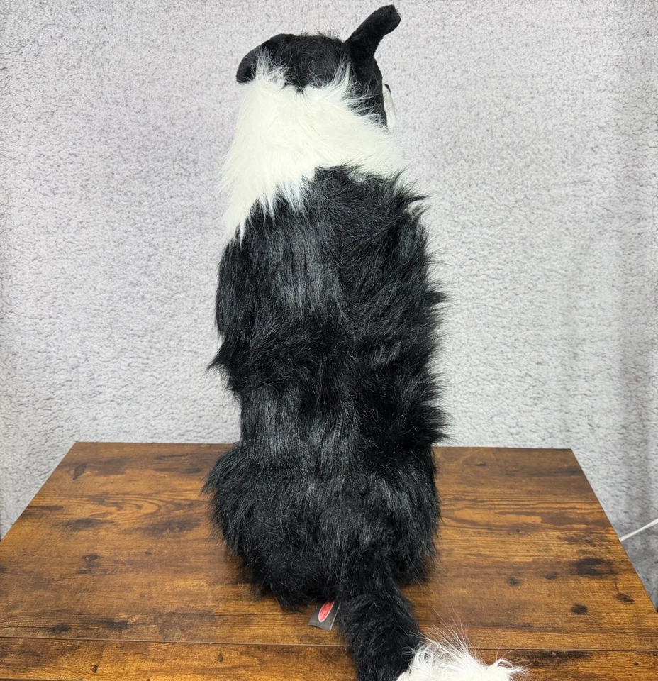 NWT Melissa & Doug 25" Border Collie Dog Plush Stuffed Toy Realistic Black White - Image 3 of 4