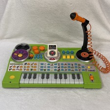 VTech KidiJamz DJ Music Studio Piano Keyboard Green MP3 Player Microphone Tested
