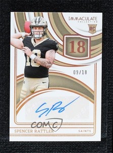 2024 Panini Immaculate Numbers Signatures /18 Spencer Rattler Rookie Auto RC