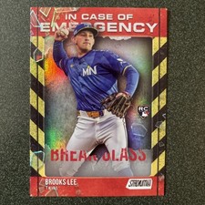 🔥 2025 Topps Stadium Club BROOKS LEE In Case of Emergency RC #ICE-20 Twins
