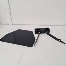 Glass Shelf 2 Pole Bracket Media Stand For TV Stands or Mobile TV Cart Black