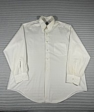 60s Penneys Towncraft Penn Prest White Dress Shirt Size XL Made In USA