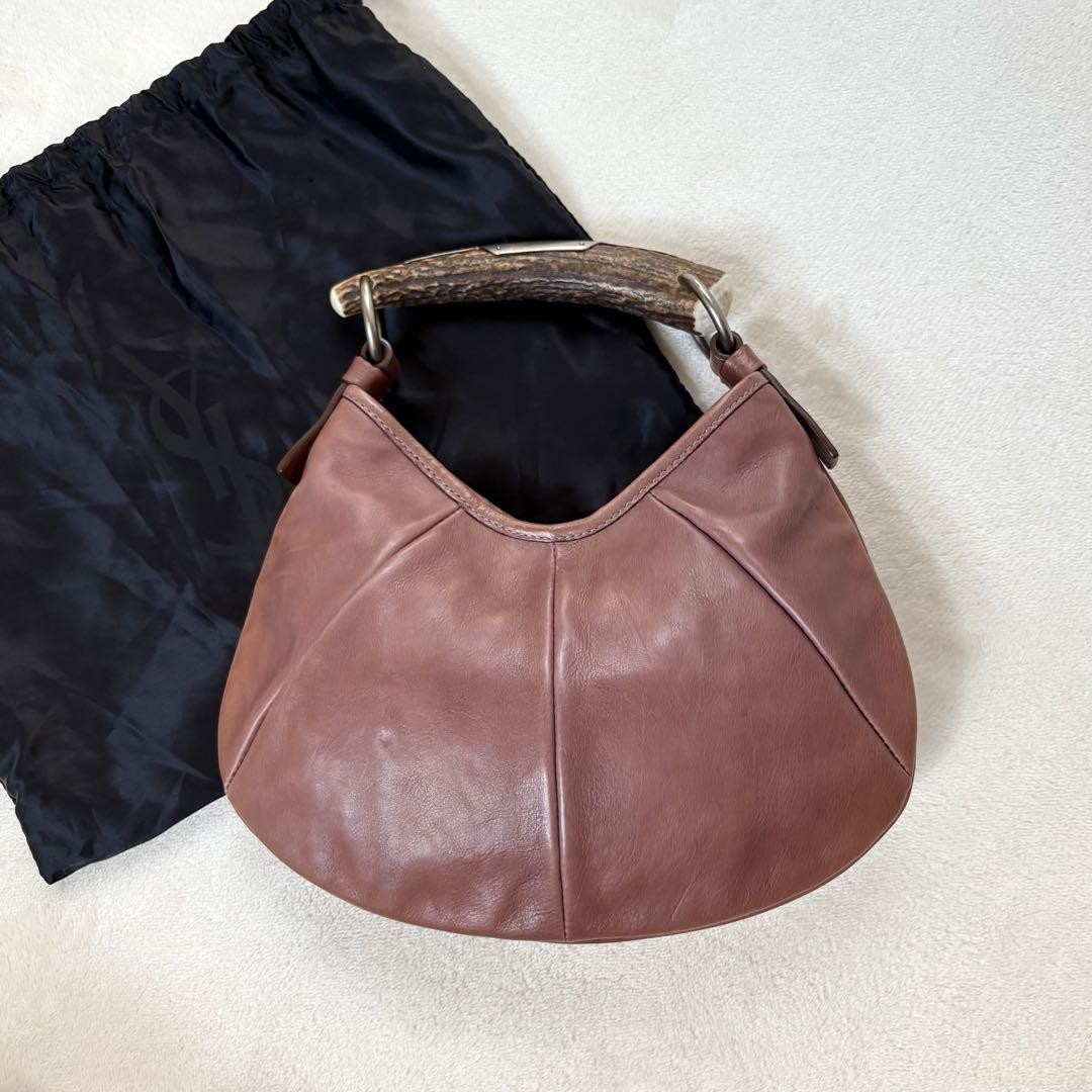 Borsa Yves Saint Laurent Mombasa Y2K Tom Ford epoca pelle marrone Rive Gauche