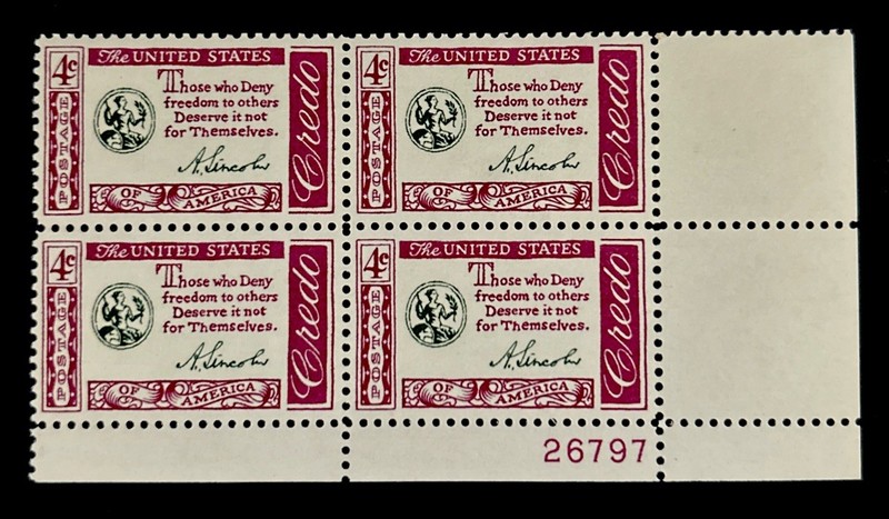 US STAMPS 1960 Lincoln’s Credo #1143 MNH (3653)