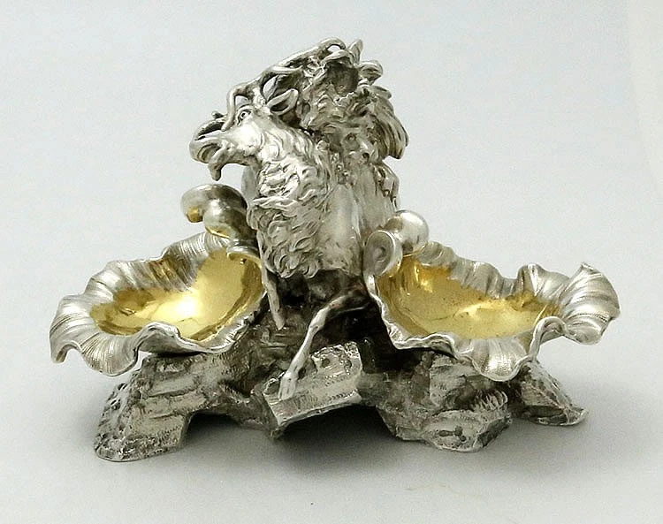 Lion Antique US Sterling Silver Salt Cellars for sale | eBay
