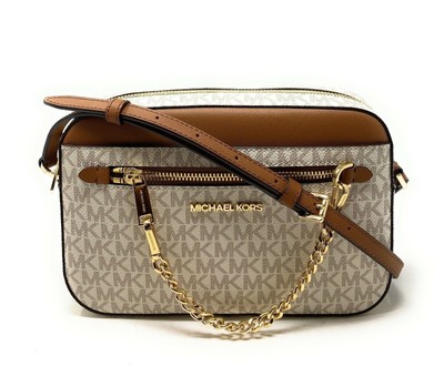 Michael Kors Jet Set Item Large East West Zip Chain MK Crossbody