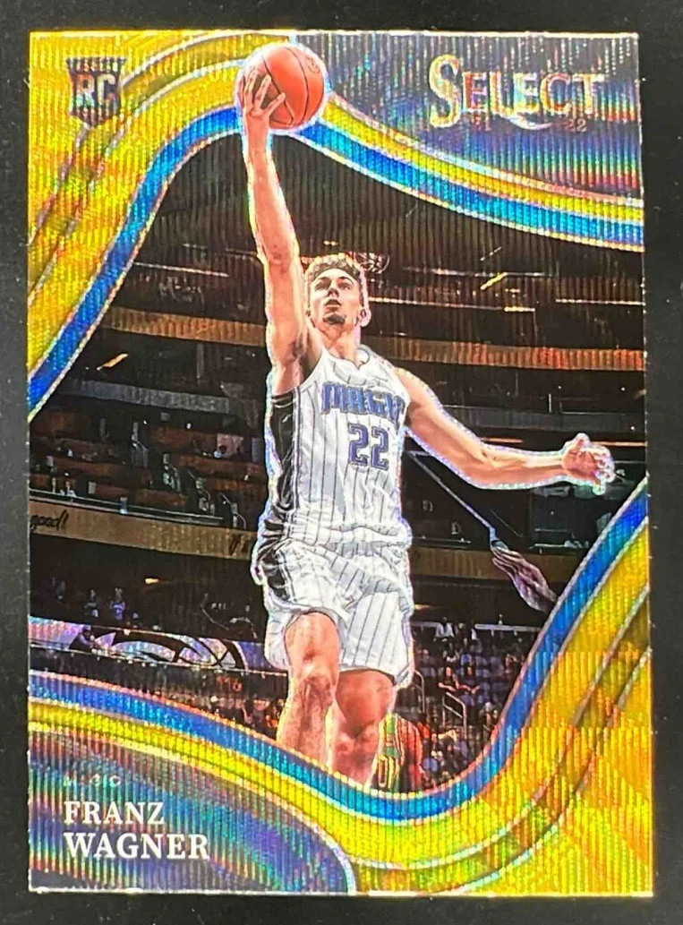 2021-22 Panini Select Gold Wave Prizms #282 Franz Wagner RC Courtside
