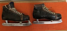 Vintage Union Hardware Co Ice Skates Mens 11 1/2 Brown Black Made In USA 11.5
