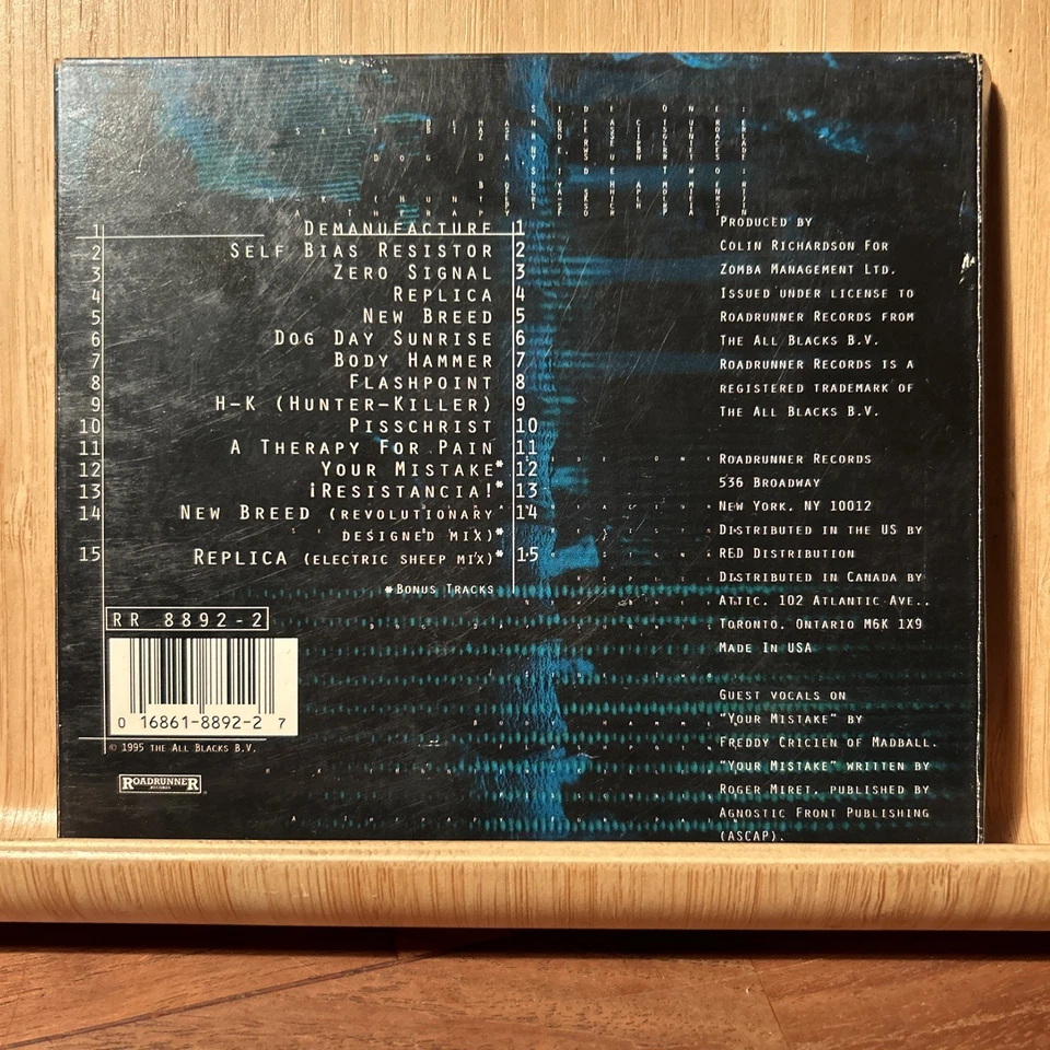 Fear Factory Demanufacture CD LIMITED ED 1996 BONUS TRACKS! RARE! OOP! (S4.0) - Image 2 of 4