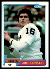 1981 Topps #135 Jim Plunkett Oakland Raiders Card