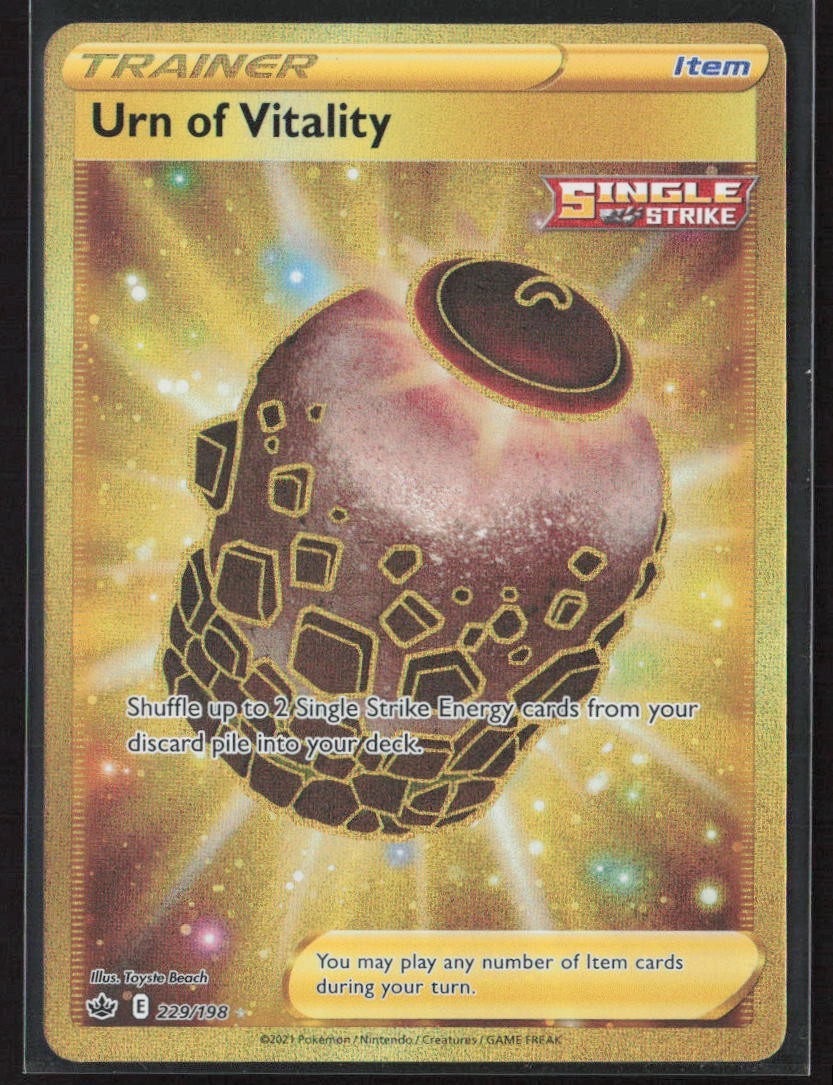 Urn of Vitality Secret Rare 229/198 Pokemon Chilling Reign