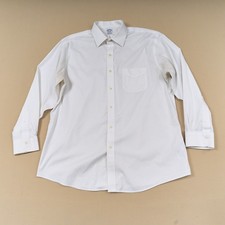 Brooks Brothers Regent Dress Shirt 16.5 33 White Non-Iron Stretch Button Up