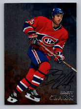 1998-99 BE A PLAYER AUTOGRAPHS #220 BRETT CLARK CANADIENS