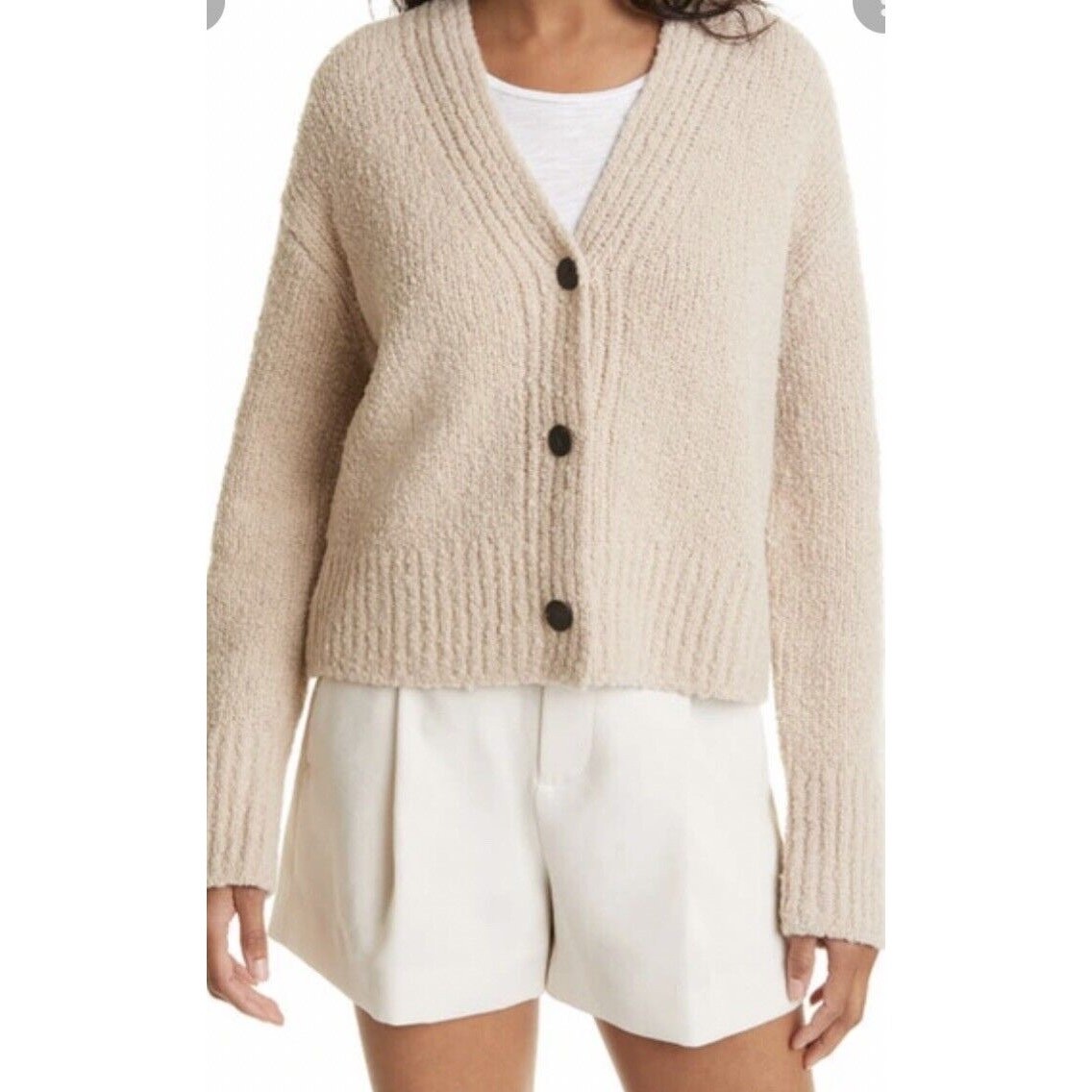 Vince Shrunken Button Cashmere Cardigan Sweater Sz XL New with Tags