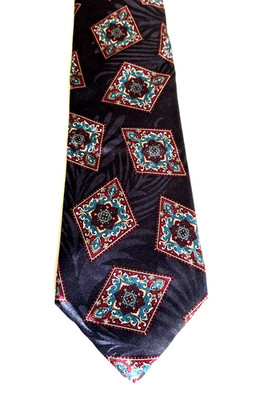 Corwin & Son's Clothier Chico Mens tie Classic Geometric Navy Burgundy Teal