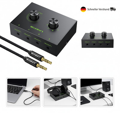 Linkfor 3.5Mm Stereo Audio Switcher Selector 3,5Mm Stereo Audio Schalter Umschal