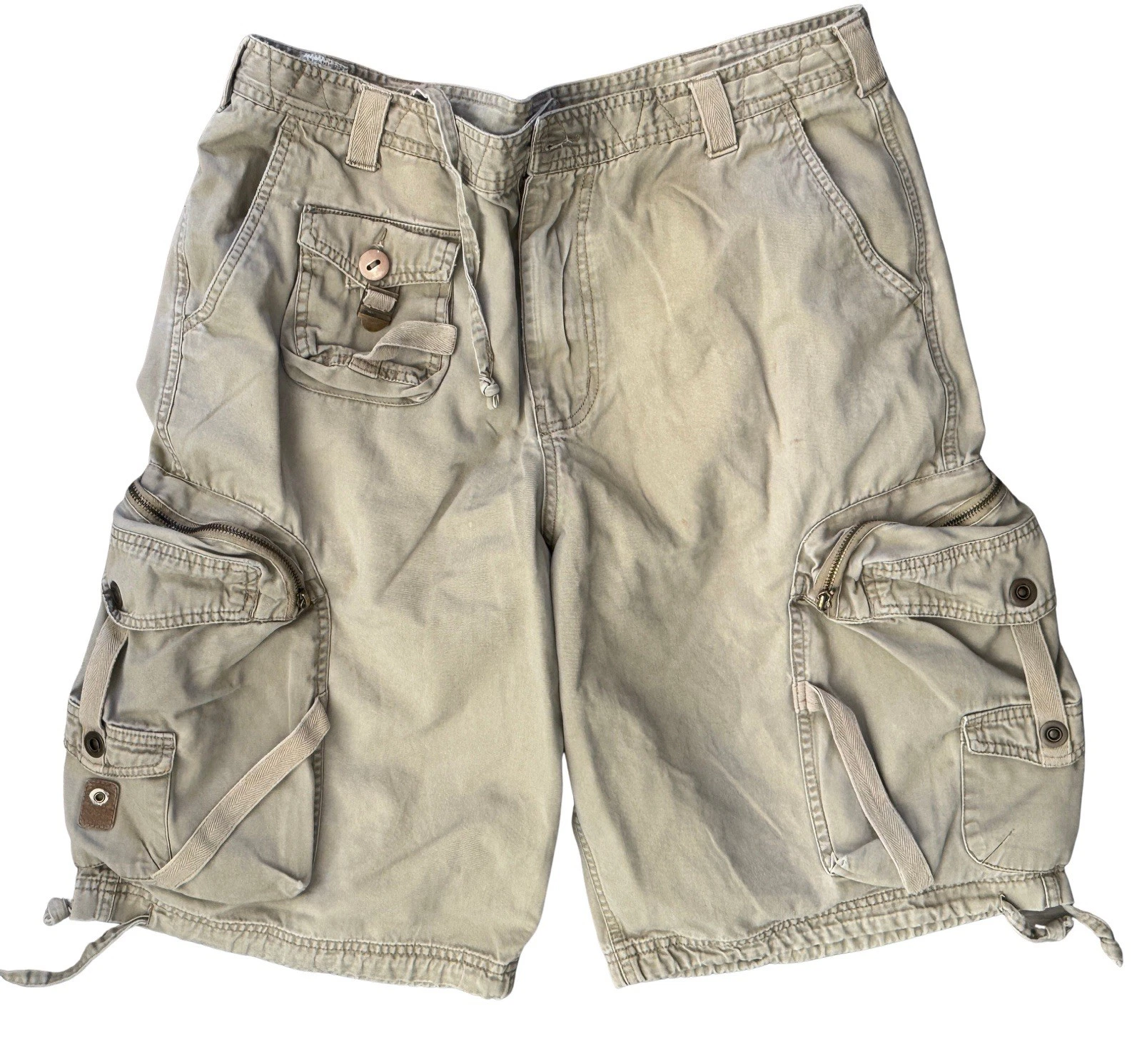 Y2K Vtg Parish Cargo Paratrooper Style Shorts Men’s Sz 36 Lots Of Pockets Fishin
Opens in a new wind