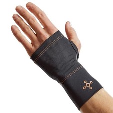 01-63176T Tommie Copper Wrist Compression Sleeve S/M, Black 