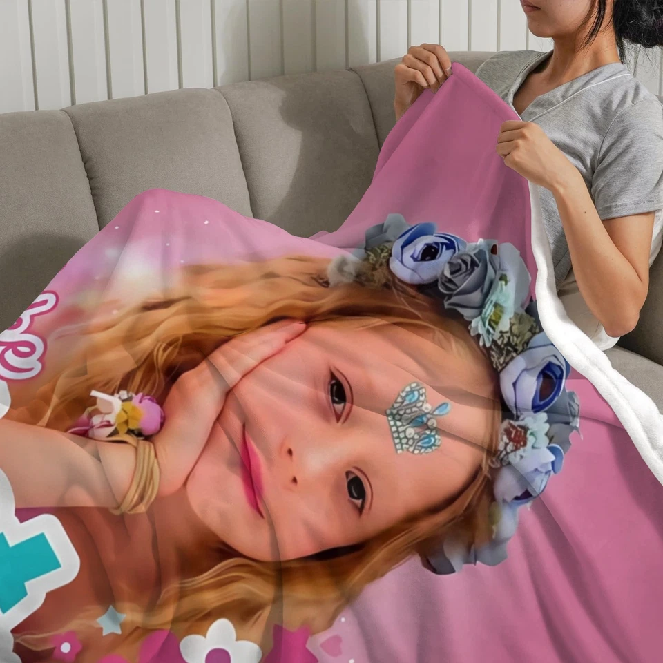 Blanket Throw for Kids Boys Girls Like Nastya Birthday Gifts Home Decor - Image 3 of 4