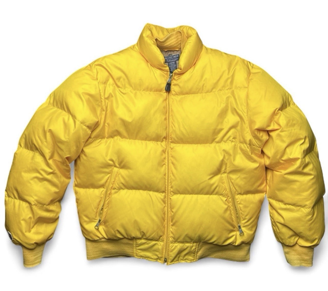 Vintage Polo Ralph Lauren Polo Jeans Goose Down Puffer Bubble Coat Sz M- Yellow