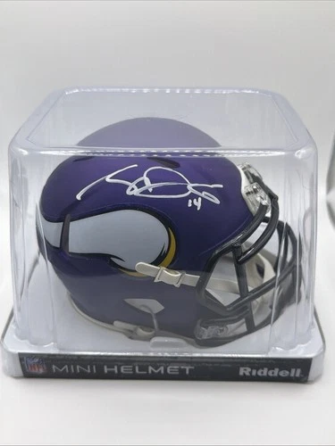 Minnesota Vikings Sam Darnold Autographed Mini Helmet #14 Fanatics Authenticated