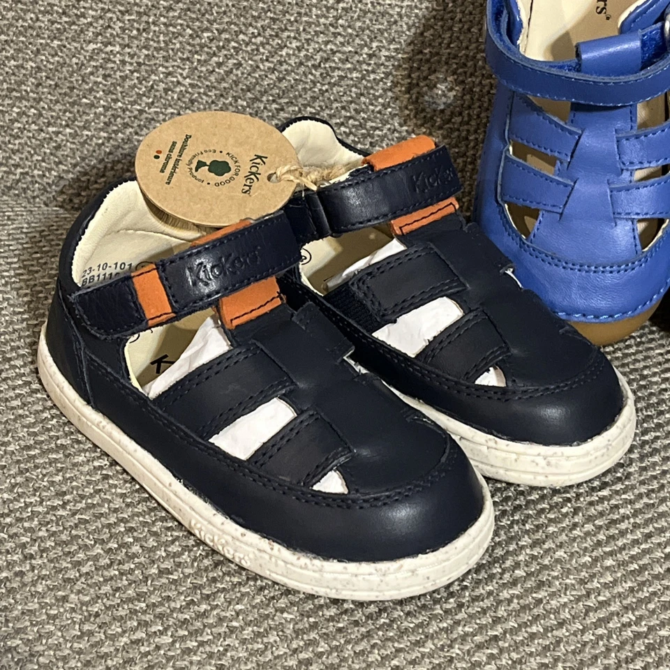 НОВЫЙ лот/3 KicKers Sushy ребенка ясельного возраста унисекс Мэри Джейн гладиатор сандалии, ЕС 24 и 23 - Изображение 3 из 4