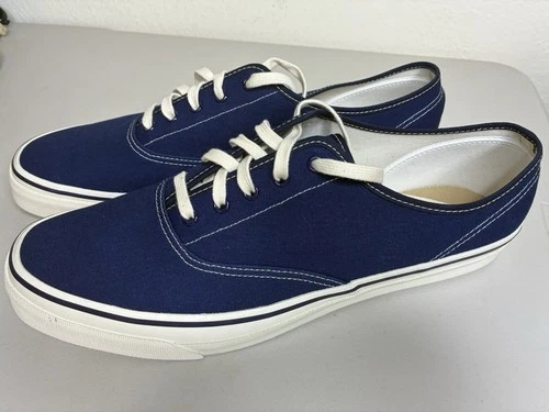 NWOB Buck Mason Moonstar Blue Canvas Deck Shoes Made In Japan US Men’s 12