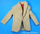 Vintage Barbie Ken Doll Fashion PAK Tan Corduroy Jacket Near Mint ~ 1960's