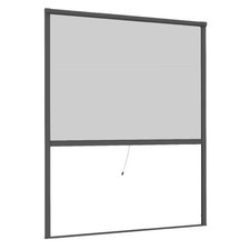 Primaster Insektenschutz-Rollo 130 x 160cm Anthrazit Fliegengitter Insektennetz