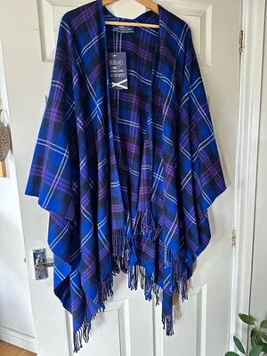 Highland Tartan Tweeds of Scotland 100% Lambswool Cape/Shawl One Size - Image 1 of 4