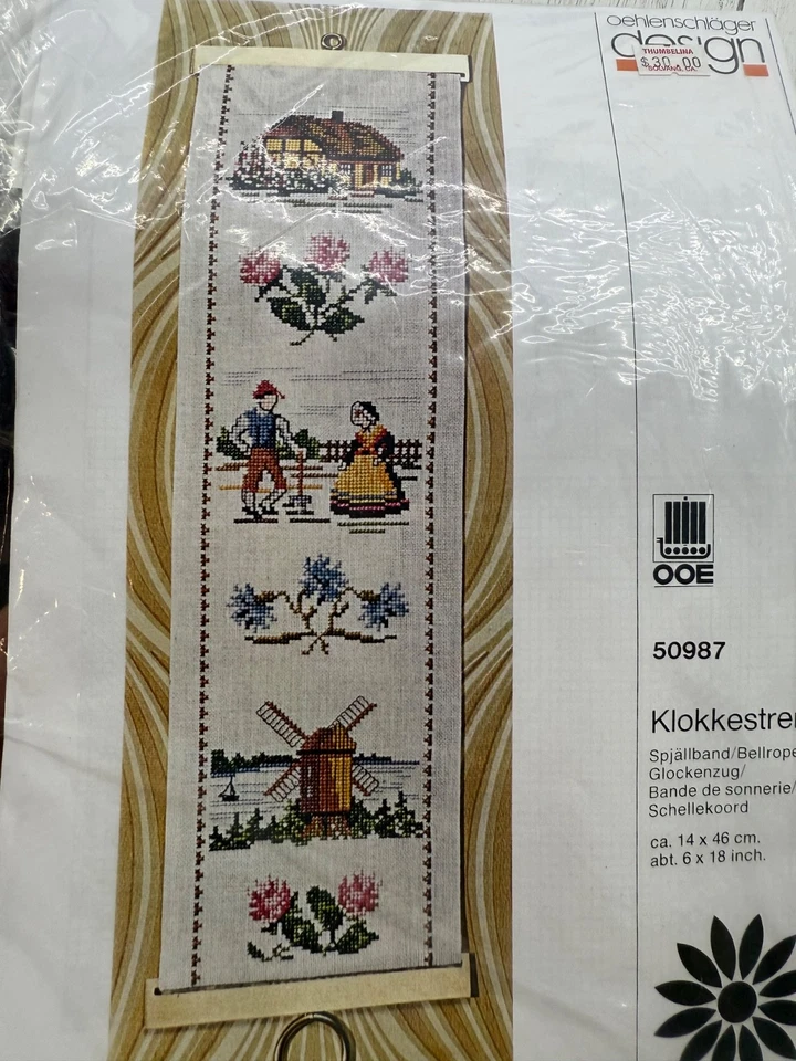 Kit de suspensão de parede OOE Oehlenschläger ponto cruz Klokkestreng puxar sino 50987 - Imagem 4 de 4